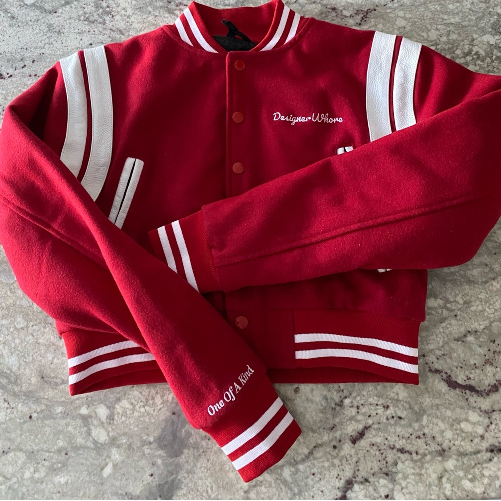 BRAND: (Designer *hore) varsity jacket